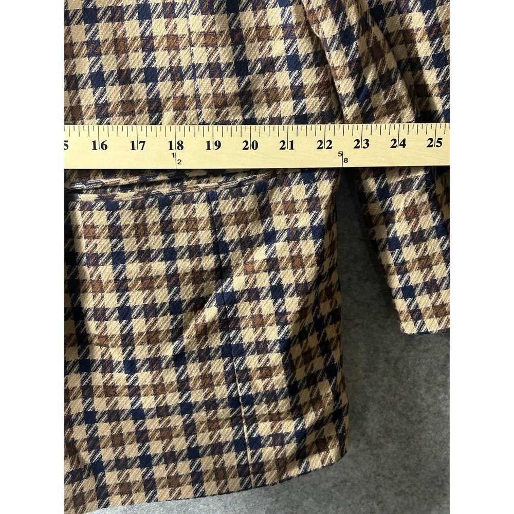 Vintage Pendleton Women's Houndstooth Blazer Jacket 100% Virgin Wool USA 80s 90s - Picture 10 of 13
